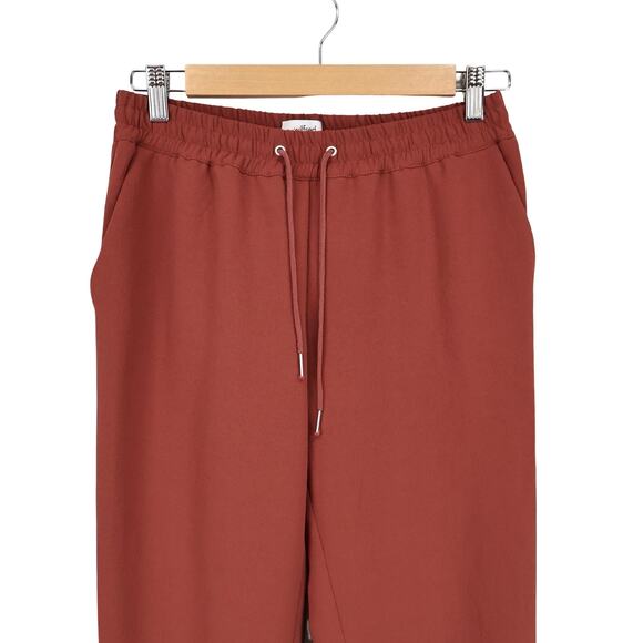 Aritzia Wilfred Mid-Rise Buffon Crepe Pull On Drape Jogger Pant In Rust Size XS - Picture 4 of 7